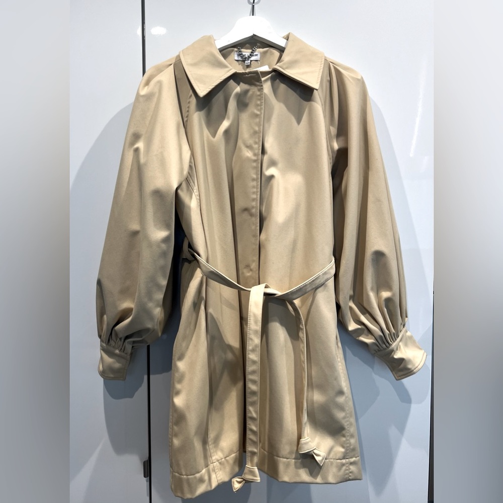 Opening Ceremony NWT Gathered Sleeve Midi Trench Coat – Size XS